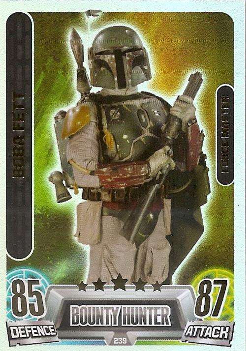 STAR WARS 2013 - FORCE ATTAX MOVIE SERIES 2 - BOBA FETT `FORCE MASTER` CARD 239