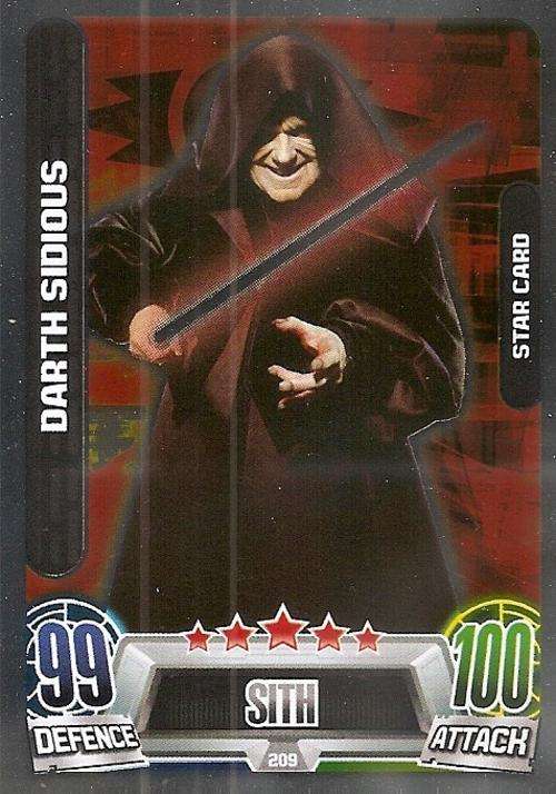 STAR WARS 2013 - FORCE ATTAX MOVIE SERIES 2 - "STAR FOIL" CARD 209