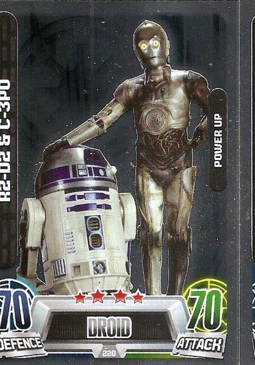 STAR WARS 2013 - FORCE ATTAX MOVIE SERIES 2 -  `POWER-UP FOIL` CARD 220
