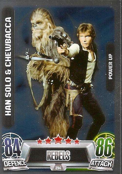 STAR WARS 2013 - FORCE ATTAX MOVIE SERIES 2 -  `POWER-UP FOIL` CARD 214