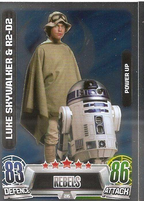 STAR WARS 2013 - FORCE ATTAX MOVIE SERIES 2 -  `POWER-UP FOIL` CARD 215