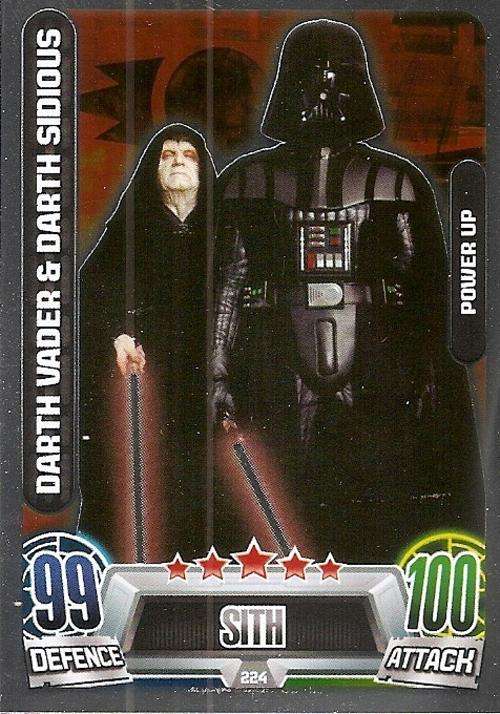 STAR WARS 2013 - FORCE ATTAX MOVIE SERIES 2 -  `POWER-UP FOIL` CARD 224