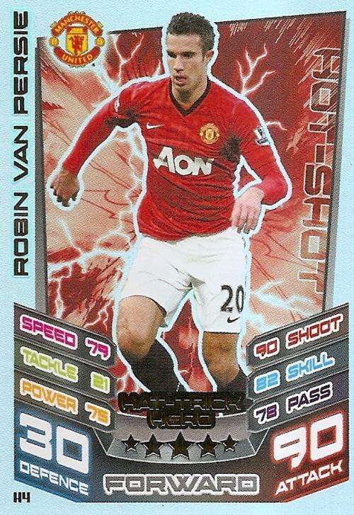 MATCH ATTAX `EXTRA` 2013 - ROBIN VAN PERSIE `HAT TRICK HERO` CARD