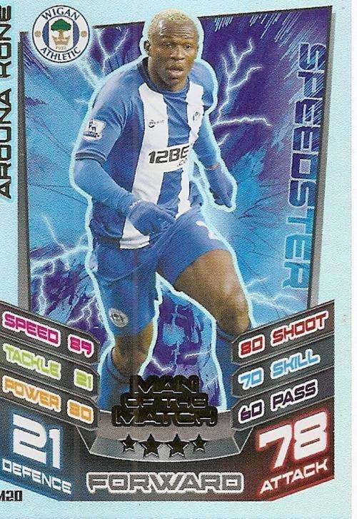 MATCH ATTAX `EXTRA` 2013 - AROUNA KONE `MAN of the MATCH` CARD