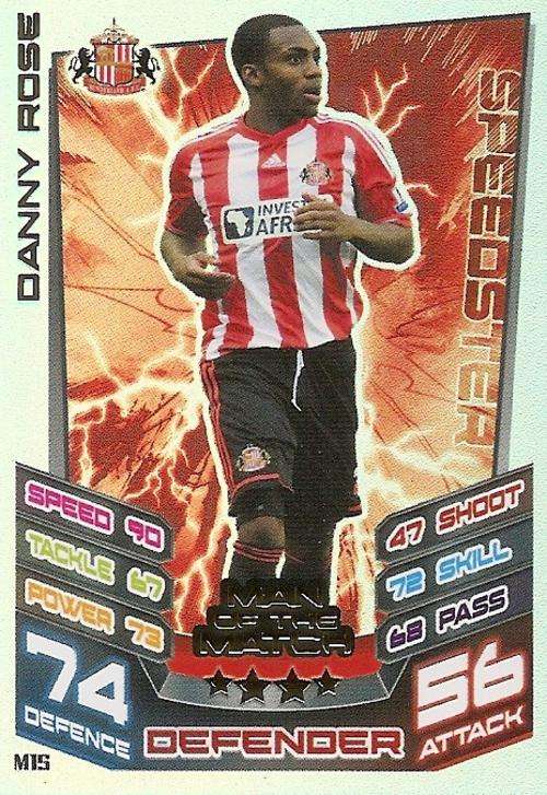 MATCH ATTAX `EXTRA` 2013 - DANNY ROSE  `MAN of the MATCH` CARD
