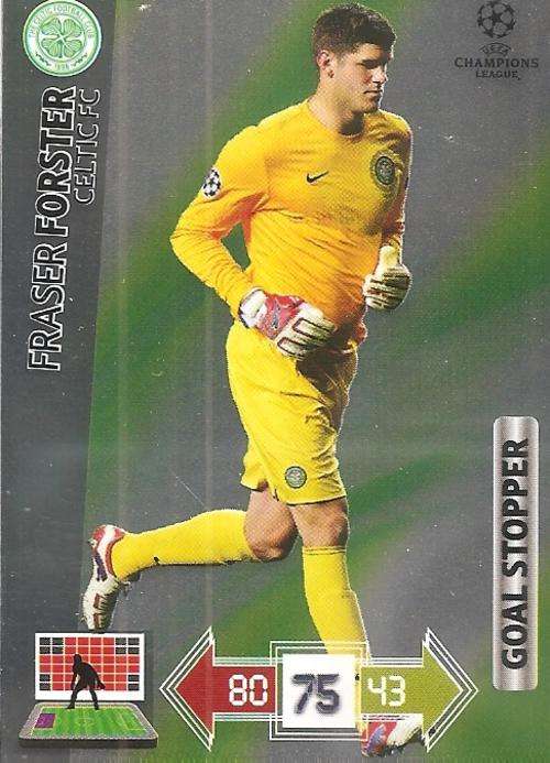 CHAMPIONS LEAGUE "UPDATES" 2013 - FRASER FORSTER "GOAL STOPPER" FOIL CARD