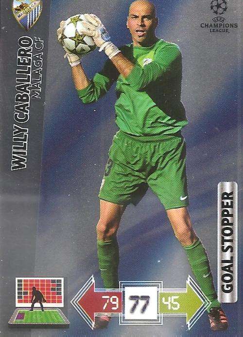 CHAMPIONS LEAGUE "UPDATES" 2013 - WILLY CABALLERO "GOAL STOPPER" FOIL CARD