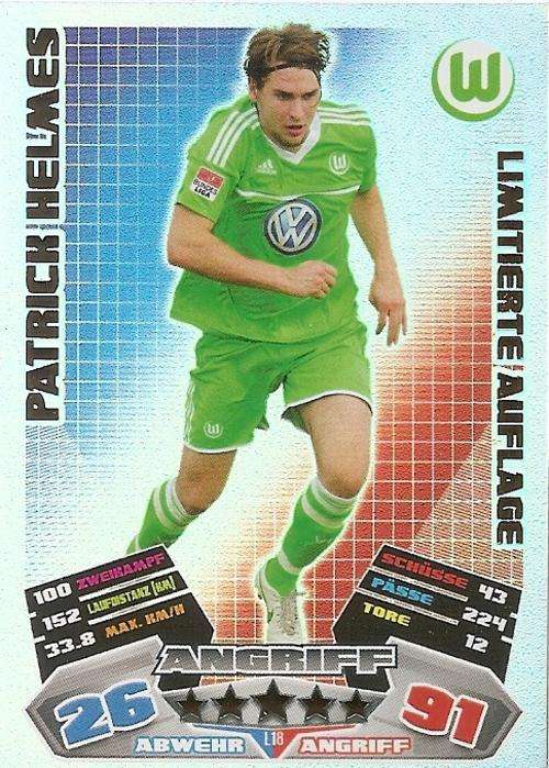 MATCH ATTAX 2012/13 "BUNDESLIGA" - PATRICK HELMES " LIMITED EDITION" CARD L18