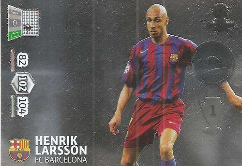HENRIK LARSSON - PANINI CHAMPIONS LEAGUE `UPDATES` 2013 -  RARE FOIL `LEGEND` TRADING CARD