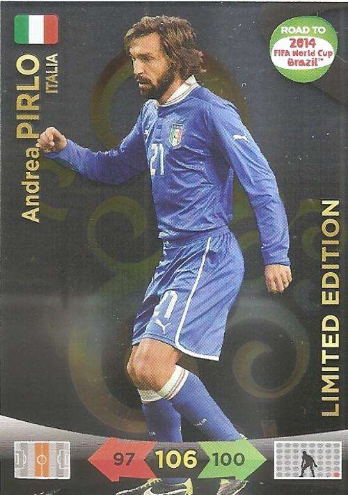 ANDREA PIRLO - PANINI "ROAD to the WORLD CUP 2014" - LIMITED EDITION CARD