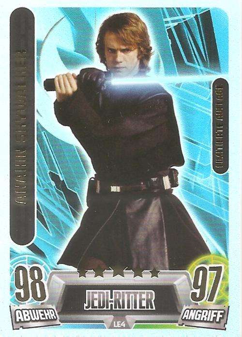STAR WARS 2013 - FORCE ATTAX MOVIE SERIES 2 - ANAKIN SKYWALKER "RARE LIMITED EDITION" CARD L4