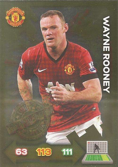 MANCHESTER UNITED ADRENALYN XL 2013 - WAYNE ROONEY "LIMITED EDITION" CARD