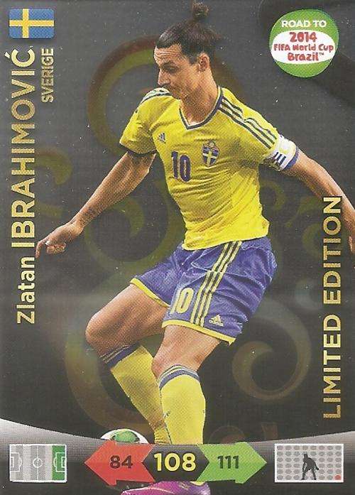 ZLATAN IBRAHIMOVIC - PANINI "ROAD to the WORLD CUP 2014" - LIMITED EDITION CARD