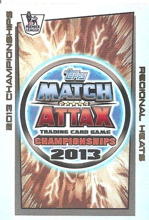MATCH ATTAX 2013 - `ULTRA RARE` `REGIONAL HEATS`  `LIMITED EDITION` CARD