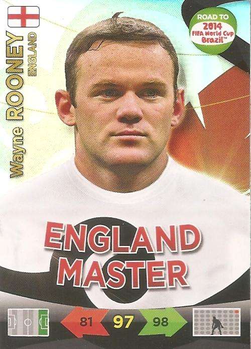 WAYNE ROONEY - PANINI "ROAD to the WORLD CUP 2014" - "MASTER" CARD