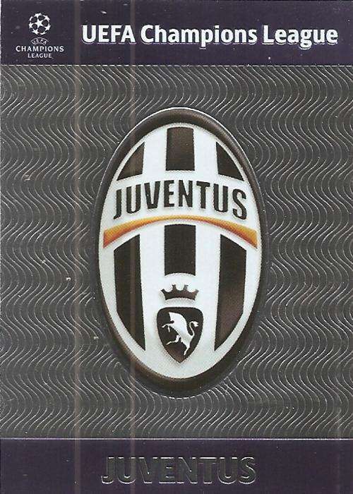 CHAMPIONS LEAGUE `UPDATES` 2013 - JUVENTUS `RARE` `CLUB BADGE` FOIL TRADING CARD