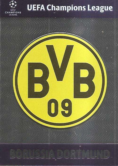 CHAMPIONS LEAGUE `UPDATES` 2013 - BORUSSIA DORTMUND `RARE` `CLUB BADGE` FOIL TRADING CARD