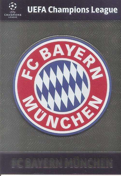 CHAMPIONS LEAGUE `UPDATES` 2013 - BAYERN MUNCHEN `RARE` `CLUB BADGE` FOIL TRADING CARD