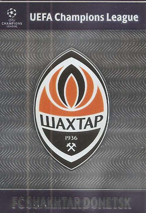 CHAMPIONS LEAGUE `UPDATES` 2013 - SHAKHTAR DONESK `RARE` `CLUB BADGE` FOIL TRADING CARD
