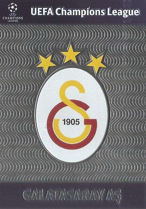CHAMPIONS LEAGUE `UPDATES` 2013 - GALATASARAY AS `RARE` `CLUB BADGE` FOIL TRADING CARD