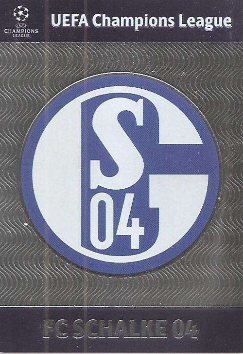 CHAMPIONS LEAGUE `UPDATES` 2013 - FC SCHALKE 04 `RARE` `CLUB BADGE` FOIL TRADING CARD