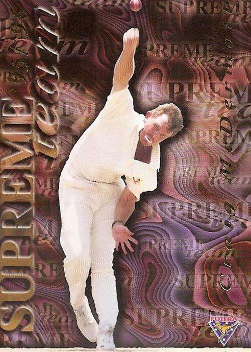 CRAIG McDERMOTT - 96 FUTERA CRICKET - "SUPREME TEAM" INSERT CARD ST11 5534 of 7000
