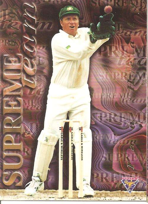 IAN HEALY - 96 FUTERA CRICKET - "SUPREME TEAM" INSERT CARD ST8 2720 of 7000