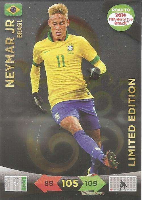 NEYMAR Jr - PANINI "ROAD to the WORLD CUP 2014" - LIMITED EDITION CARD