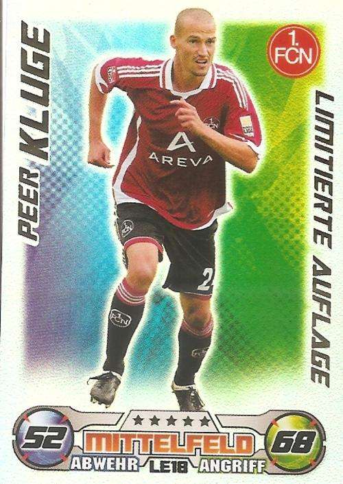 MATCH ATTAX 09/10 BUNDESLIGA - PEER KLUGE "LIMITED EDITION" CARD L18