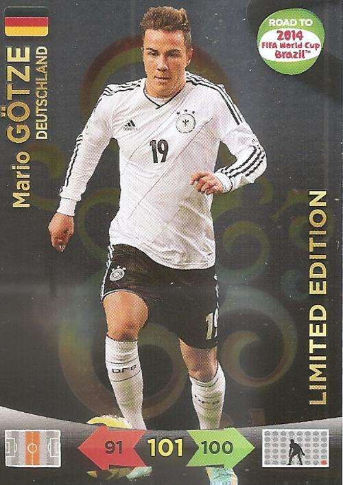 MARIO GOTZE - PANINI "ROAD to the WORLD CUP 2014" - LIMITED EDITION CARD