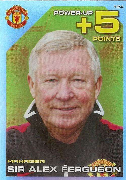 SIR ALEX FERGUSON - PANINI `MANCHESTER UNITED ADRENALYN XL 2012` - GOLD `MANAGER` CARD 124