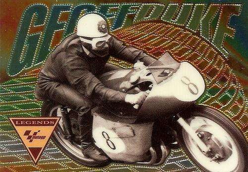 GEOFF DUKE - MOTO GP CARD COLLECTION by PANINI - `SUPER RARE` GOLD LEGEND CARD (4)