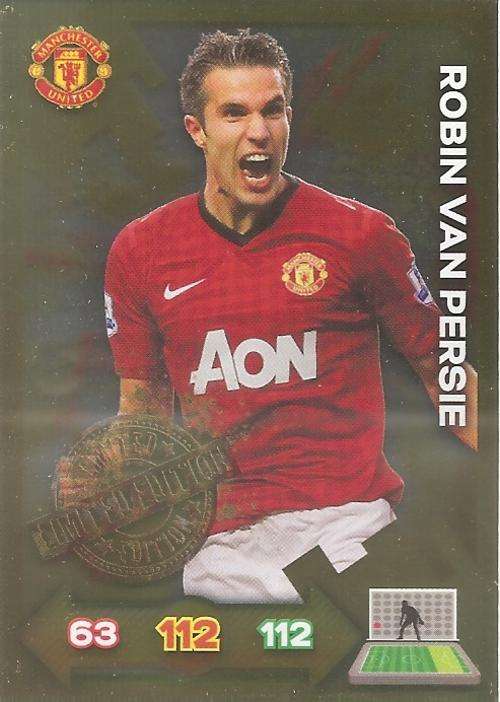 MANCHESTER UNITED ADRENALYN XL 2013 - ROBIN VAN PERSIE "LIMITED EDITION" CARD