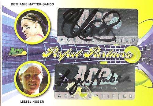 BETHANY SANDS/LIEZEL HUBER- LEAF ACE 2013 - "PERFECT PARTNERS CERTIFIED AUTO" CARD PP11 9 of 10