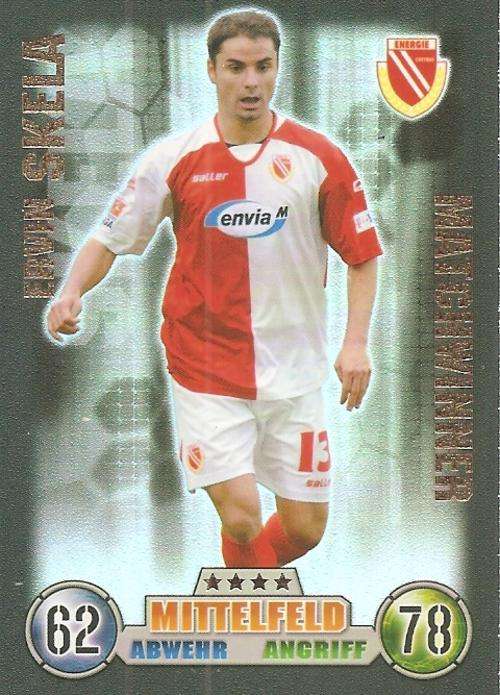 MATCH ATTAX  "BUNDESLIGA" 2008/09 - ERVIN SKELA "MATCHWINNER" CARD