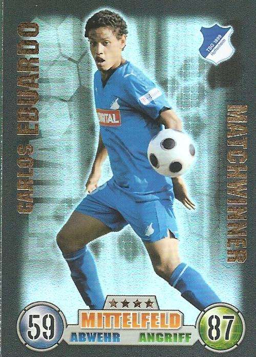 MATCH ATTAX  "BUNDESLIGA" 2008/09 - CARLOS EDUARDO "MATCHWINNER" CARD