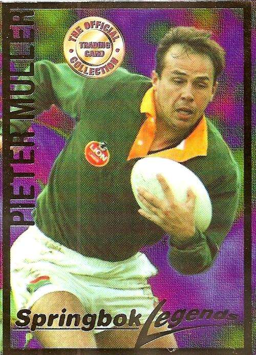 PIETER MULLER - RUGBY 1997 COLLECTION by PANINI - GOLD FOIL `LEGEND` TRADING CARD 108