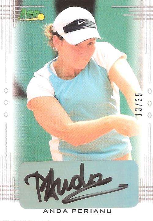 ANDA PERIANU - LEAF ACE AUTHENTIC 2013 - "CERTIFIED AUTOGRAPH" CARD BA-AP2 13 of 35