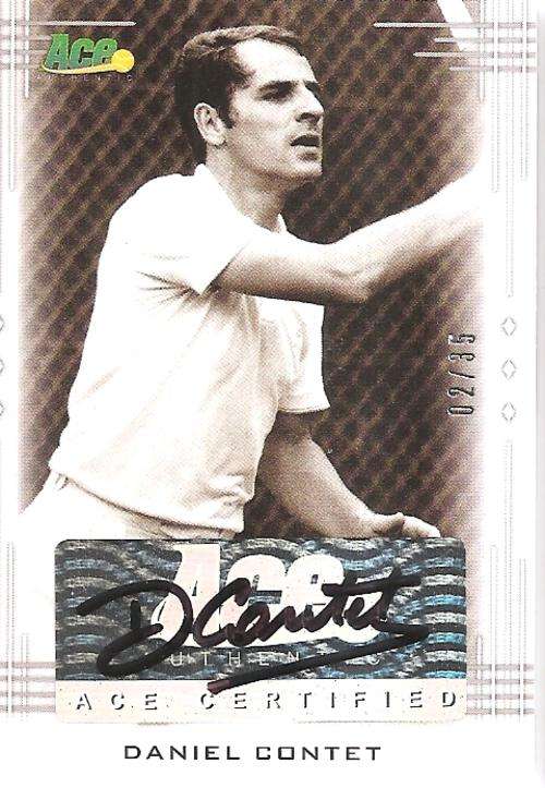 DANIEL CONTET - LEAF ACE AUTHENTIC 2013 - "CERTIFIED AUTOGRAPH" CARD BA-DC1 2 of 35
