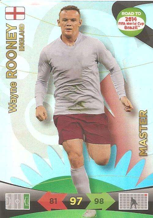 WAYNE ROONEY - PANINI "ROAD to the WORLD CUP 2014" - "MASTER" CARD - NORDIC EDITION