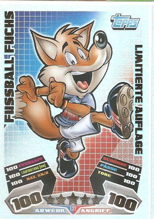 MATCH ATTAX 2012/13 "BUNDESLIGA" - FUSSBALL FUCHS "RARE LIMITED EDITION" CARD L22