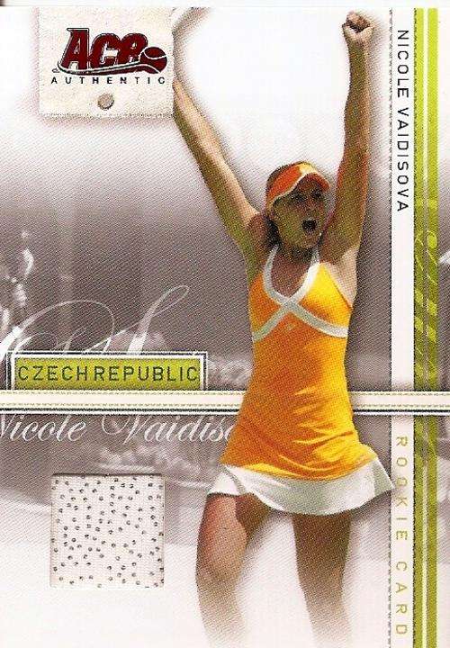 NICOLE VAIDISOVA - ACE AUTHENTIC 2007 - AUTHENTIC "WHITE GLITTER MEMORABILIA" CARD
