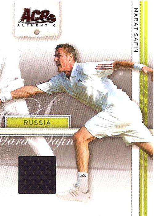 MARAT SAFIN - ACE AUTHENTIC 2007 - AUTHENTIC "BLACK NET MEMORABILIA" CARD