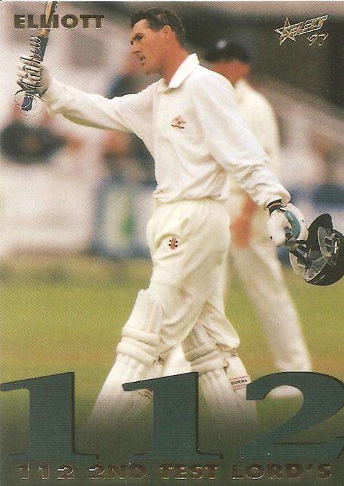 MATHEW ELLIOT - 97 SELECT CRICKET - `ASHES HIGHLIGHTS` FOIL CARD H3