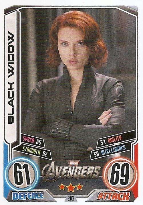 HERO ATTAX II 2012 AVENGERS - "MOVIE CARD" CARD 203
