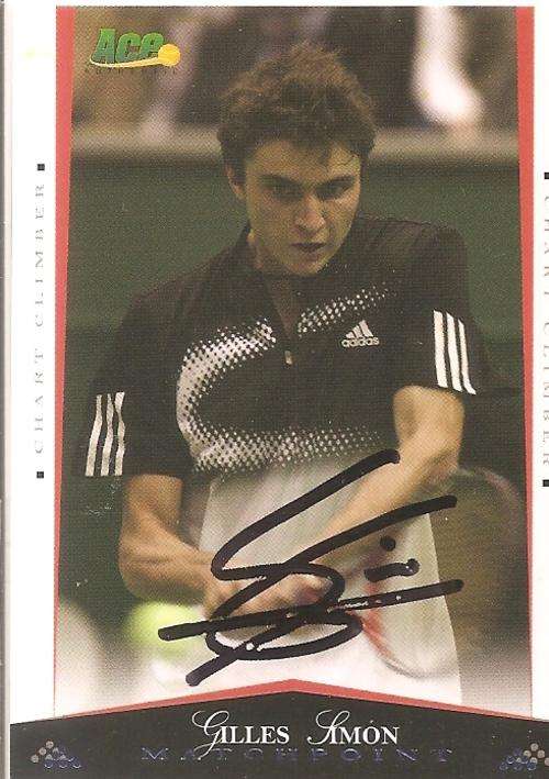 GILLES SIMON - ACE AUTHENTIC "MATCHPOINT" 08 - GENUINE "AUTOGRAPH" CARD 64