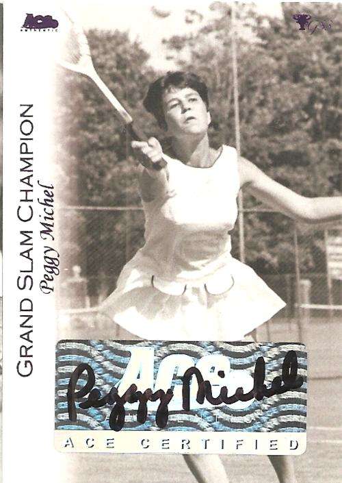 PEGGY MICHEL - ACE AUTHENTIC 2012 "GRAND SLAM" - CERTIFIED "AUTOGRAPH" CARD