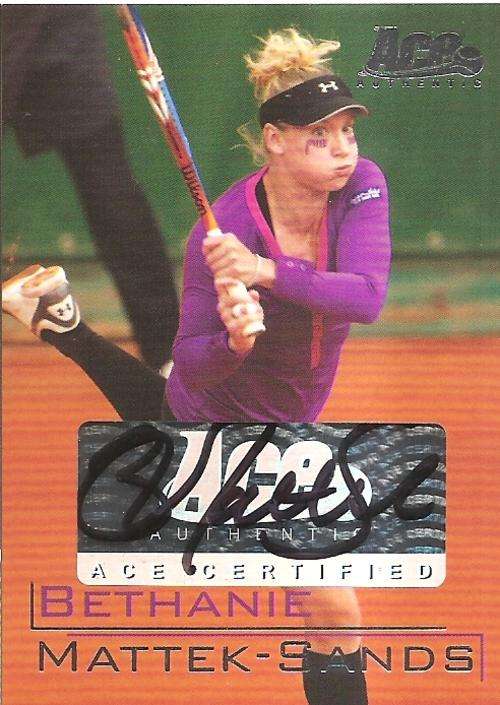 BETHANIE SANDS - ACE AUTHENTIC 2011  - CERTIFIED "AUTOGRAPH" CARD
