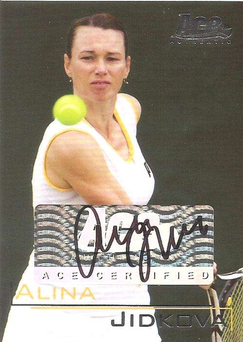 ALINA JIDKOVA - ACE AUTHENTIC 2011  - CERTIFIED "AUTOGRAPH" CARD