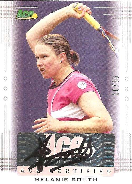 MELANIE SOUTH - LEAF ACE AUTHENTIC 2013 - "CERTIFIED AUTOGRAPH" CARD BA-MS2 16 of 35